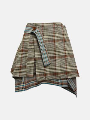 Fustă mini în carouri din tweed Vivienne Westwood