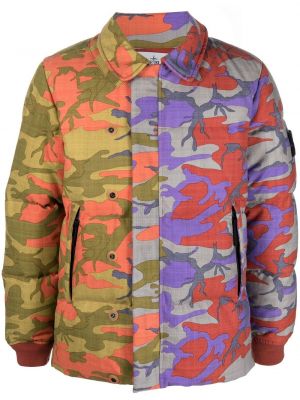 Daunenjacke mit print mit camouflage-print Stone Island grau