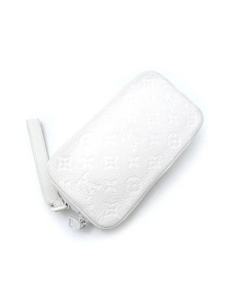 Retro bolso clutch de cuero Louis Vuitton Vintage blanco