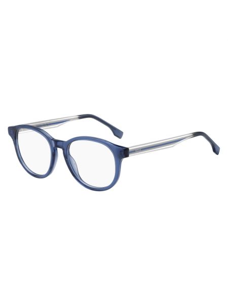 Okulary z kryształkami Hugo Boss niebieskie