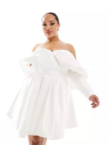 Свадебное атласное платье мини Asos