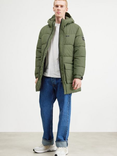 Płaszcz zimowy Calvin Klein zielony