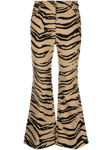 Pantaloni din jacard cu dungi de tigru Stella Mccartney