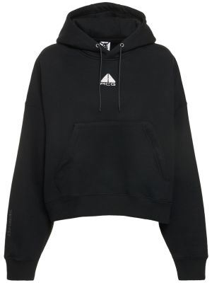 Chemise en tricot à capuche Nike noir