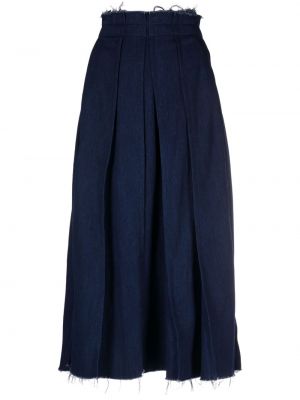Modré plisované džínová sukně Odeeh