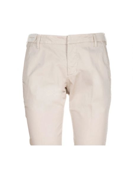 Pantalones slim fit de algodón Entre Amis blanco