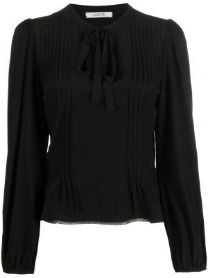 Плисирана копринена блуза Dorothee Schumacher черно