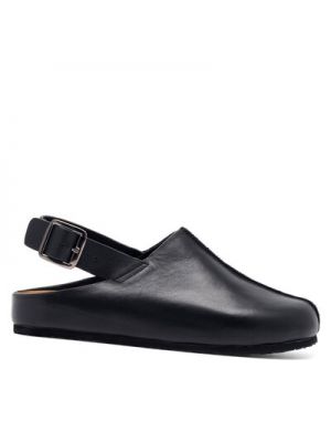 Sandale din piele Simple negru
