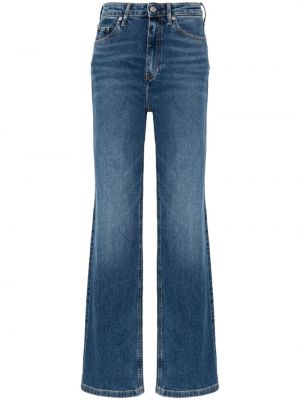 Tikitud sirged teksapüksid Tommy Hilfiger sinine