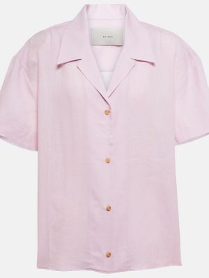 Ľanová košeľa Asceno ružová