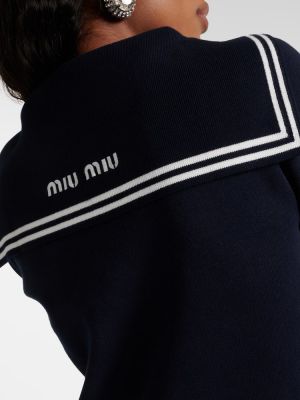 Mini robe en coton Miu Miu bleu