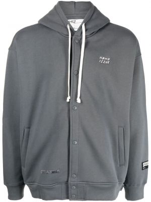 Hoodie mit geknöpfter mit print Izzue grau