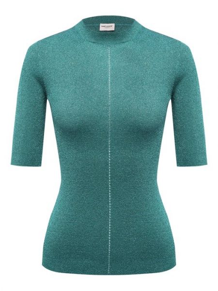 Пуловер Saint Laurent зеленый