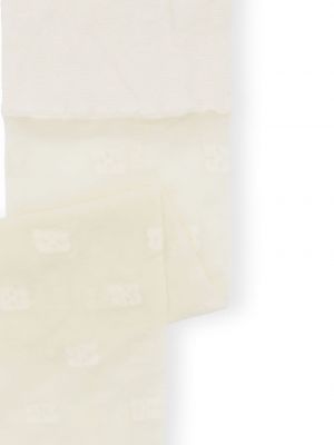 Transparente socken mit stickerei Ganni weiß