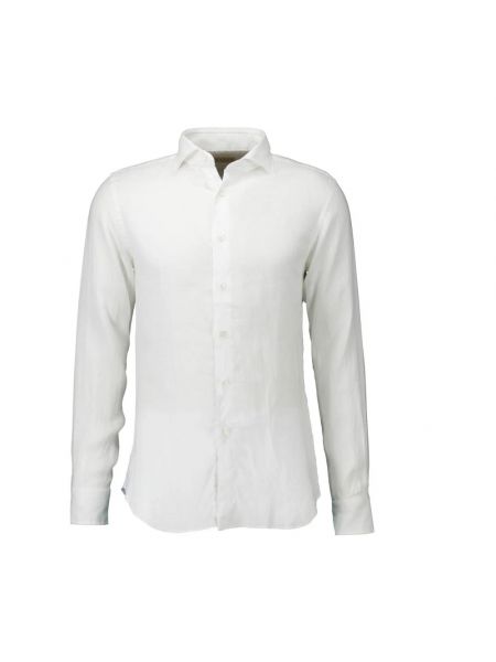 Lniana koszula slim fit Xacus biała