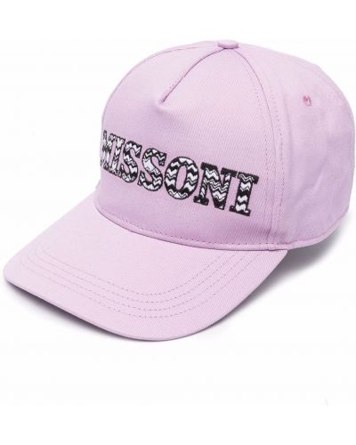 Gorra con bordado Missoni violeta