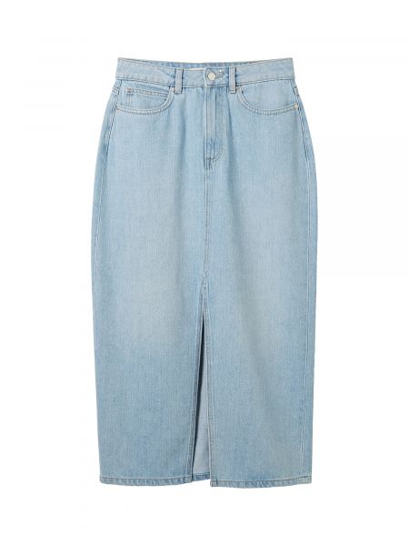 Priliehavá džínsová sukňa Tom Tailor Denim modrá