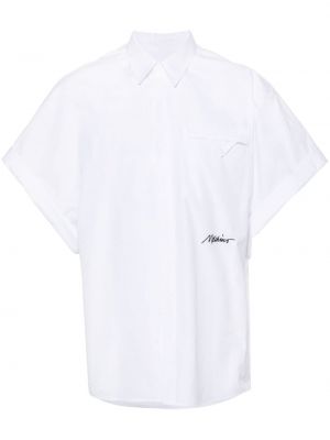 Košeľa s výšivkou Moschino biela
