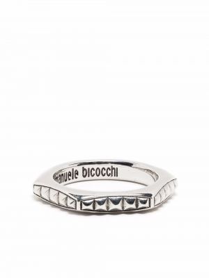 Szegecses gyűrű Emanuele Bicocchi ezüstszínű