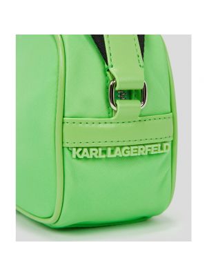 Borsa a tracolla di nylon Karl Lagerfeld verde