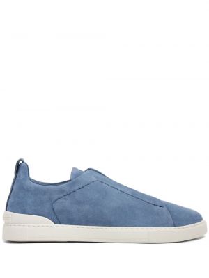 Sneakers con punta tonda Zegna blu