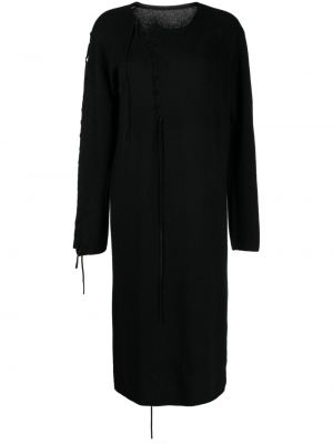 Миди рокля Yohji Yamamoto черно