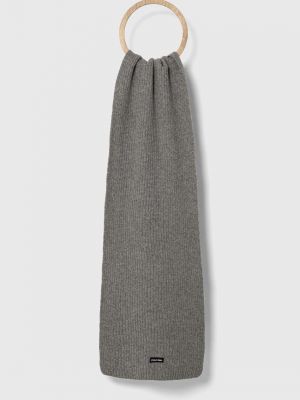 Меланжов вълнен шал с принт Calvin Klein сиво