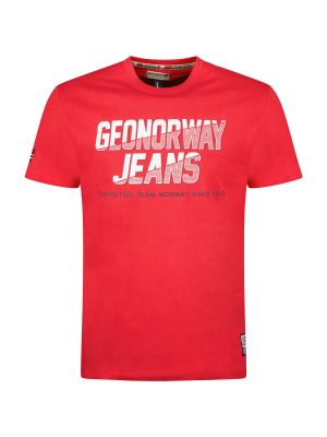 Tričko s krátkými rukávy Geographical Norway červené