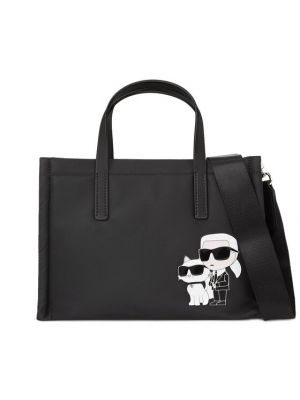 Najlonska torbica Karl Lagerfeld crna