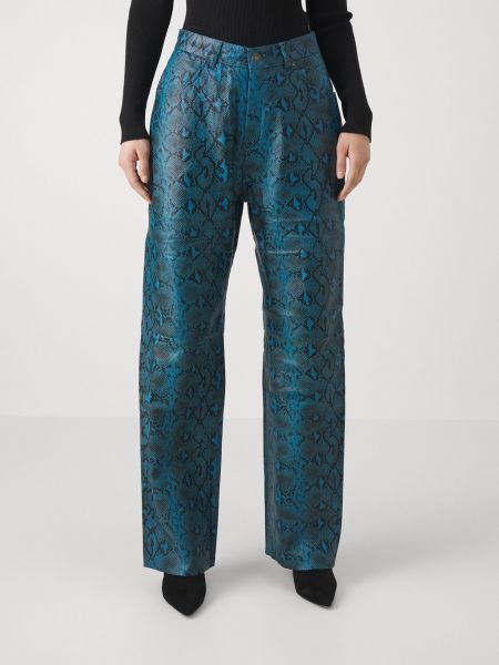 Кожаные брюки Stieglitz синие
