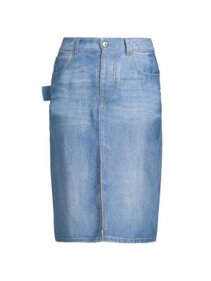 Выцветшая джинсовая юбка-карандаш Bottega Veneta синий