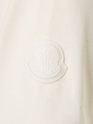 Βαμβακερή μπλούζα Moncler λευκό