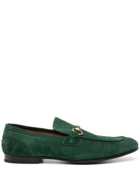 Ruskind loafers Gucci grøn