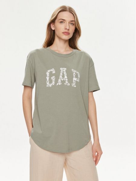Relaxed oversize тениска Gap зелено
