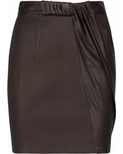 Mini falda de cuero Zeynep Arçay negro