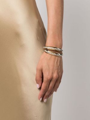 Armband mit kristallen Amina Muaddi gold