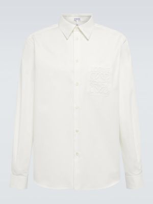 Памучна риза Loewe бяло