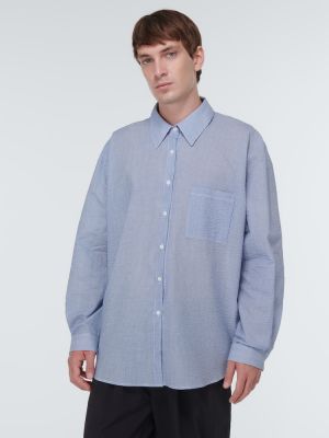 Bavlnená košeľa The Frankie Shop modrá