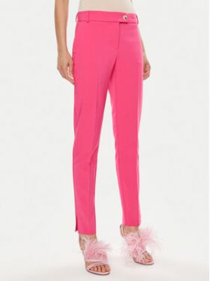 Slim fit kalhoty Rinascimento růžové