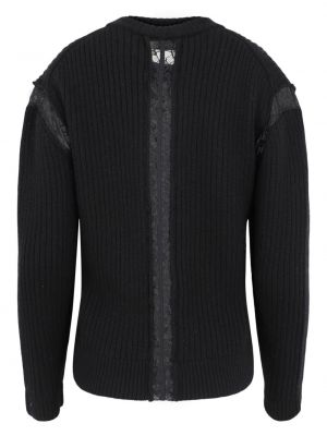 Nėriniuotas gėlėtas megztinis Simkhai juoda