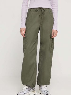 Kalhoty s vysokým pasem Hollister Co. zelené