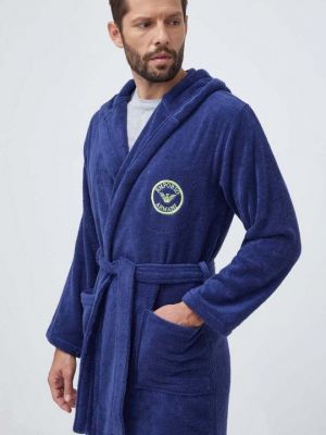 Махровый халат Emporio Armani Underwear синий