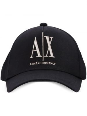 Haftowana czapka z daszkiem bawełniana Armani Exchange