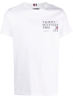 T-shirt con stampa Tommy Hilfiger bianco