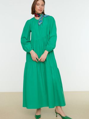 Макси рокля Trendyol зелено