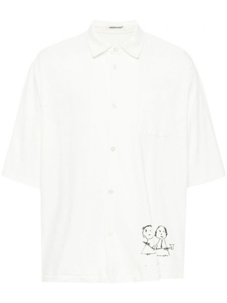 Hemd aus baumwoll mit print Undercover weiß