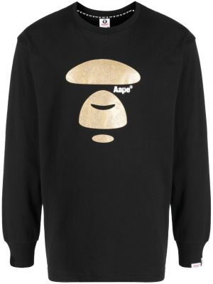 T-shirt con stampa Aape By *a Bathing Ape® nero