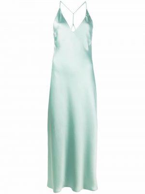 Κοκτέιλ φόρεμα με λαιμόκοψη v Blanca Vita πράσινο