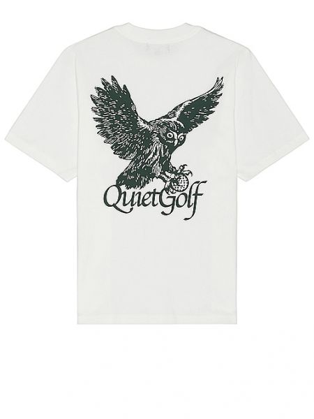 T-shirt Quiet Golf blanc
