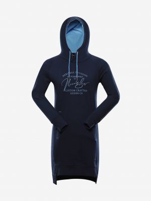 Šaty s kapucí Alpine Pro modré